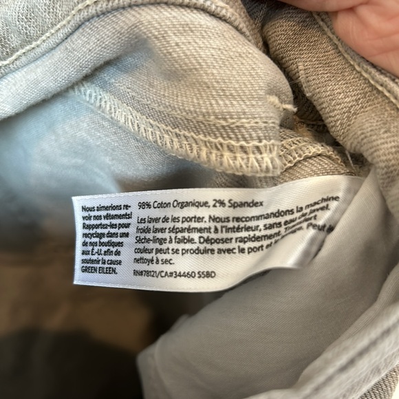 EILEEN FISHER grey denim jeans size 14 - Picture 4 of 4